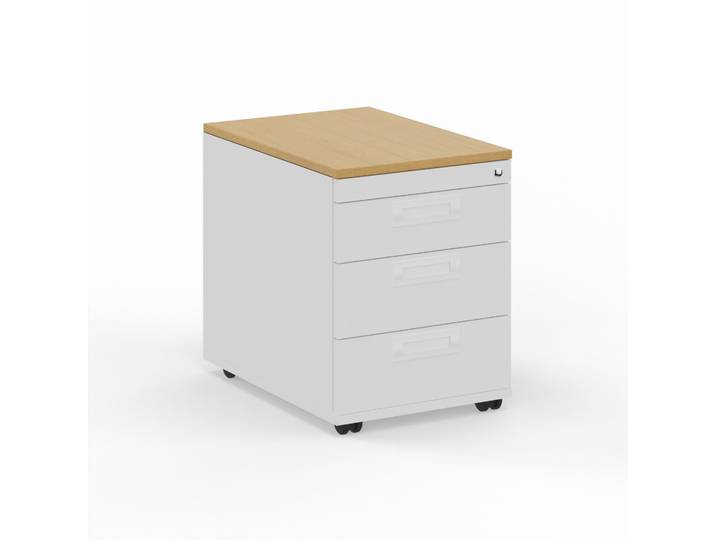 Rollcontainer Tradingzone GO Swiss Weiss/Buche, Neu - Perfekt für Unterlagen und Akten