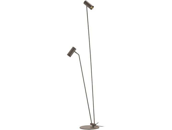 Stehlampe Adina Taupe Metall H 180 cm - Stehlampe