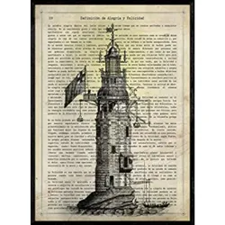 POSTER Leuchtturm A4 Rahmenlos