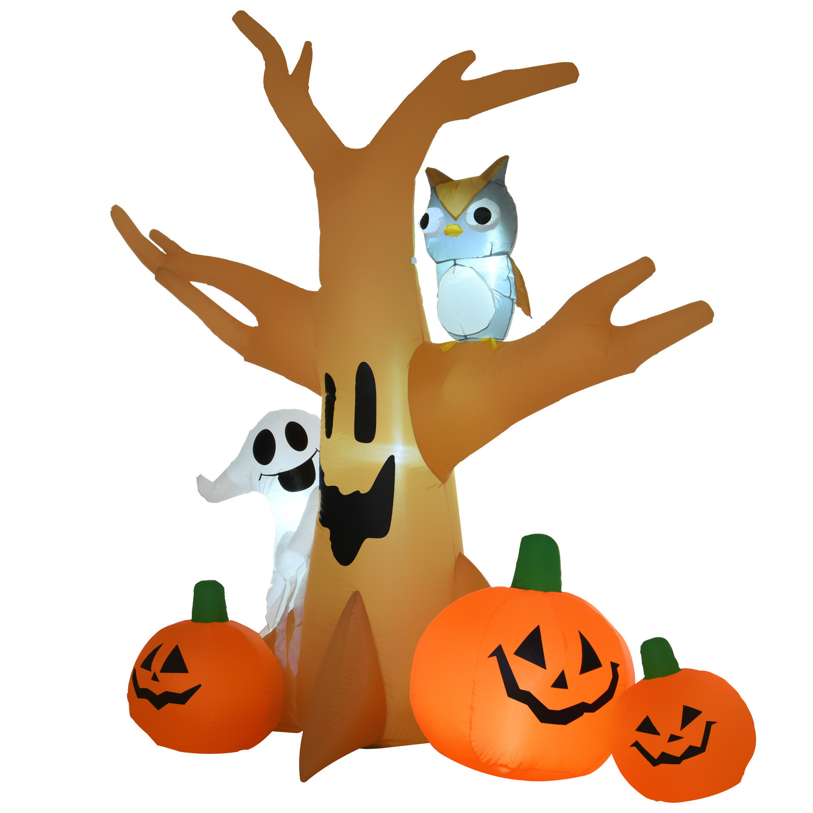 HOMCOM Halloween opblaasbaar spook luchtfiguur met verlichting, 120 cm of 240 cm