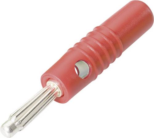 Schnepp S 4004 S Büschelstecker Stecker, gerade Stift-Ø: 4mm Rot