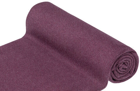 Rippen-Bündchenstoff "Comfort", aubergine-melange
