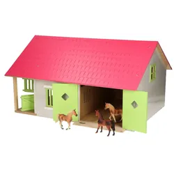 Kids Globe Farming Pferdestall Pink mit 2 Boxen und Aufbewahrung
