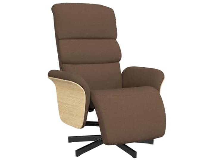 KDVXBCQJH Relaxsessel mit Liegefunktion 360° Drehbar Stoff Braun Bequemer Fernsehsessel für Wohnzimmer und Büro, ergonomisch verstellbar mit Fußstütze und Polsterung