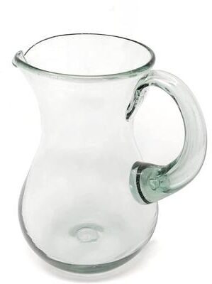 Dos Suenos Mexican Hand Blown Glass Pitcher – Natural Clear Design (84 oz)
