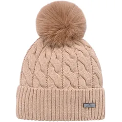 HV Polo Beanie Mütze HVPClaire mit Bommel Champagne, Größe: Einheitsgröße