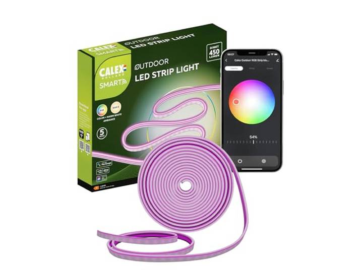 CALEX Smart Outdoor LED Streifen 5M, DIY RGB Aussen Strip, App-Steuerungg, Bluetooth, Wasserdicht Lichtband