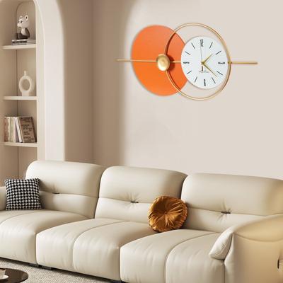 Value Selection Modern Metal Wall Clock With Silent Sweep Geometric Gold Orange Decor Modern Metal Wall Clock With Silent Sweep Geometric Gold Orange Decor
