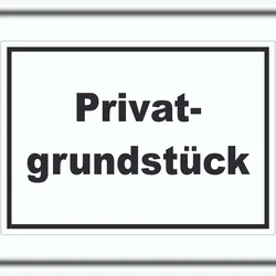 HB-Druck Privatgrundstück Aufkleber schwarz-weiß A5 (148x210mm)