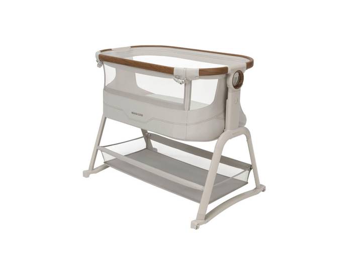 Maxi-Cosi Beistellbett Iora Plus, Creme, Metall, Kunststoff, Naturmaterialien, 61.3x68.3-77.4x91 cm, Bezug abnehmbar, höhenverstellbar, Babymöbel & Kindermöbel, Babyzimmer, Babybetten, Beistellbetten