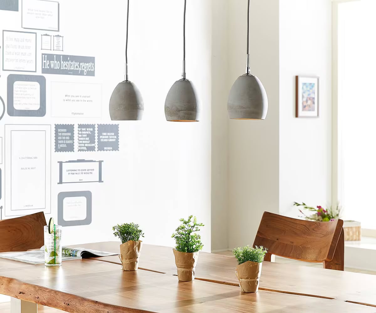 DELIFE Hanglamp Cirillo Modern Grijs Beton en Metaal Dimbare E14