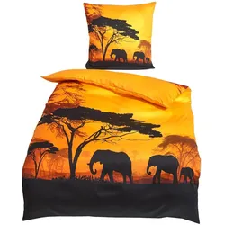 Traumschlaf, Bettwäsche, Afrika (Bettwäsche Set, 80x80 cm)