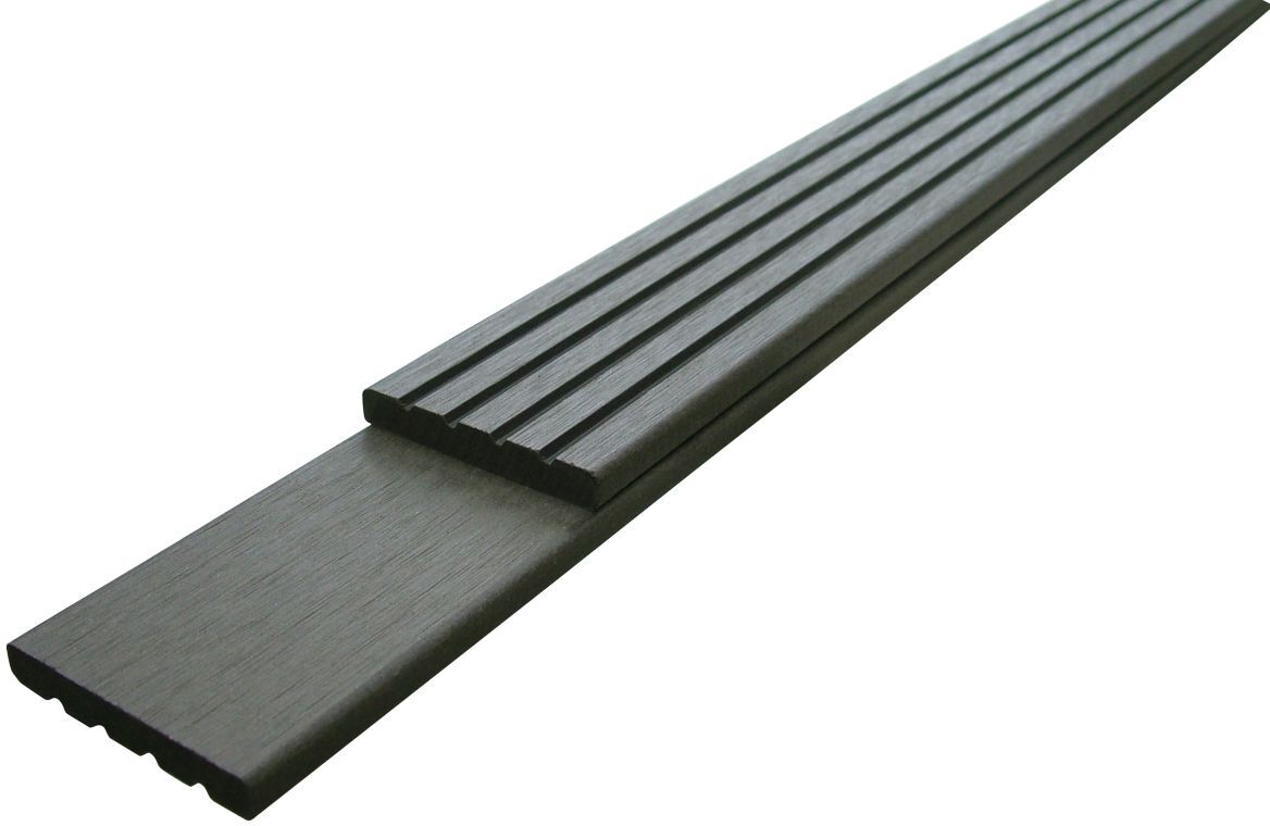 TrendLine Seitenpaneel WPC 300 x 6 x 0,8 cm grau