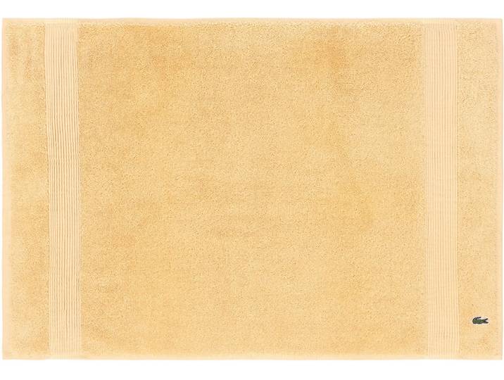 Badematte LACOSTE LLECROCO , beige (sesame), H:3mm, Baumwolle, Badematten, Badematte, mit Label-Applikationen