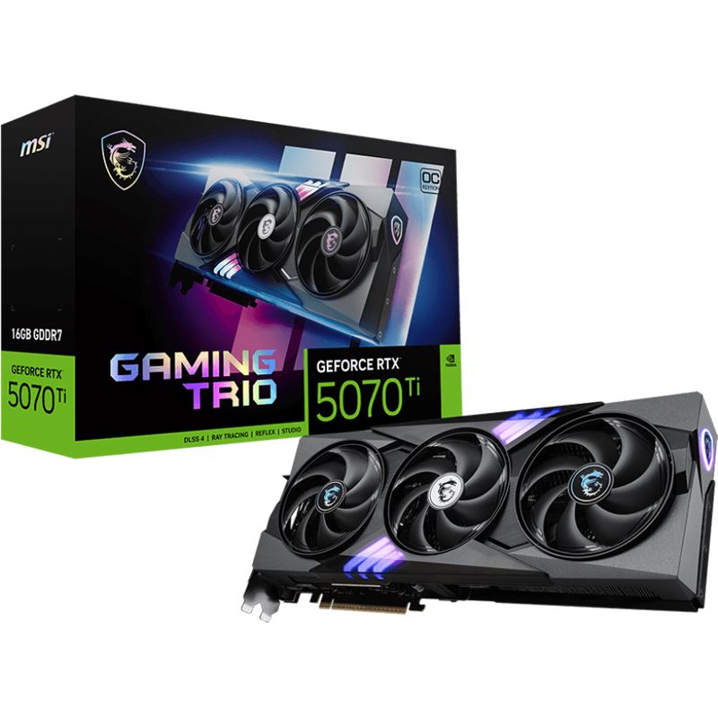 16GB MSI GeForce RTX 5070 Ti Gaming Trio OC Aktiv PCIe 5.0 x16 (Retail)
