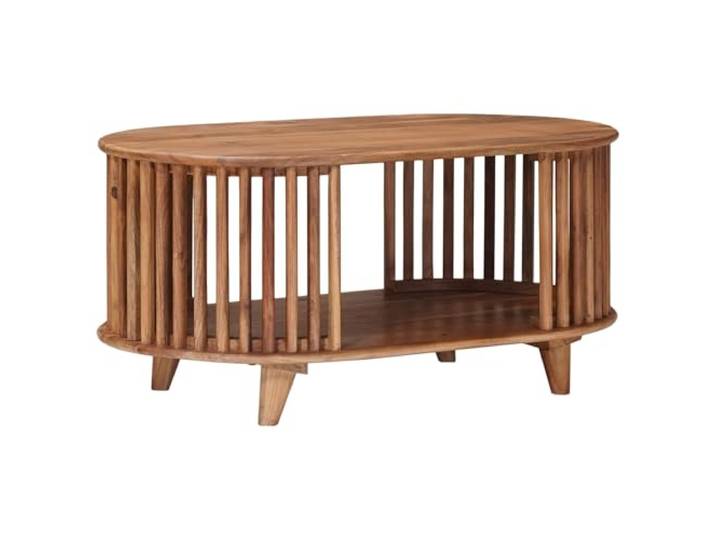 HKLGBVCR Couchtisch aus massivem Akazienholz, handgefertigt, 85 x 50 x 40 cm, Naturholz