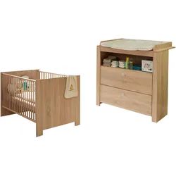 Trendteam, Komplett-Babyzimmer, Olivia (Babybett, Kinderkleiderschrank, Wickelkommode)