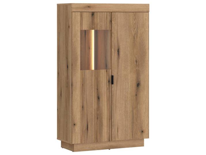 Vitrine Delamar Eichefarben Dekor B: 80,4 cm
