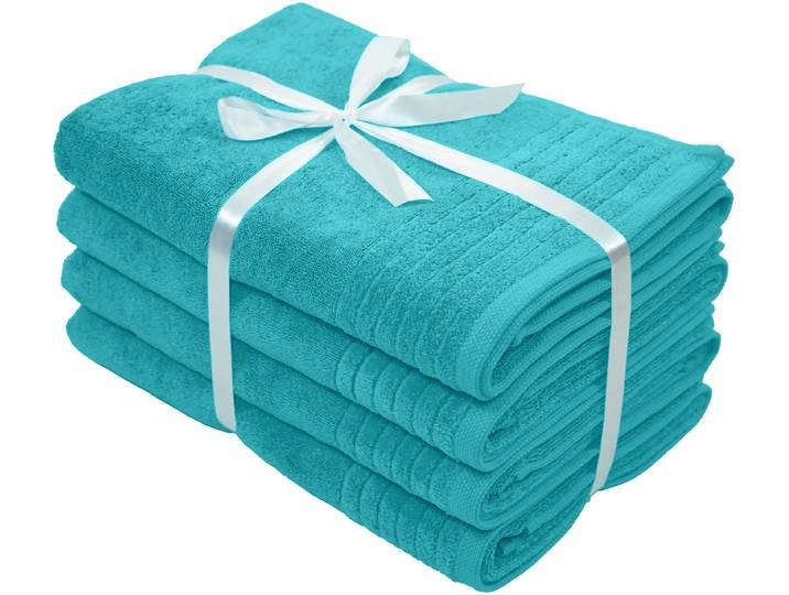 Duschtücher GOODPRODUCT Sanremo Premium, Premium Handtücher, 600 gr/m², 70x140cm , blau (aqua), B:70cm L:140cm, Frottier, Frottier, Handtücher, Duschtücher, mit Bordüre, flauschig & weich, dicke Qualität, 5 Jahre Garantie