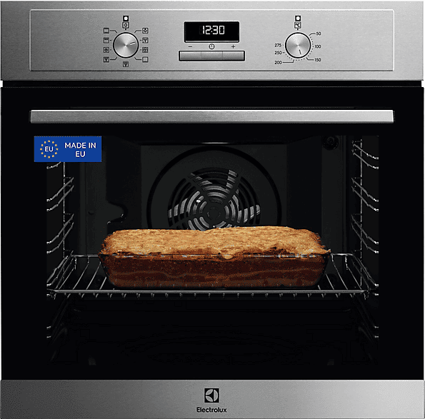 Horno - Electrolux EOF3H54X, Multifunción, Esmalte fácil limpieza, 72 l, Función Grill, 60 cm, Inox