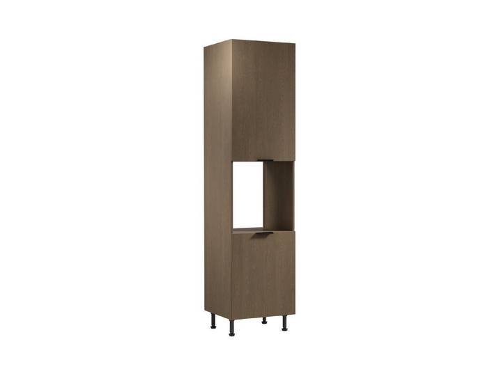 ROYAL24_MARKT Backofenumbauschrank - Sorento Küchen-Herdumbauschrank – Dunkle Eiche – 60 cm (Packung, 1-St., Serie Sorento – D60PWN L/L) Top Qualität – Modernes Design – Hochwertige Materialien – Stabil