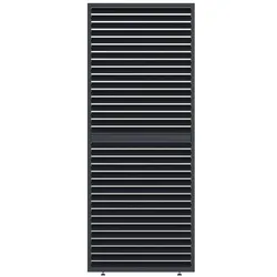 Ombrea, Sichtschutz, Sichtschutzwand – – Verstellbare horizontale Lamellen – 1 m – Aluminium – Anthrazit