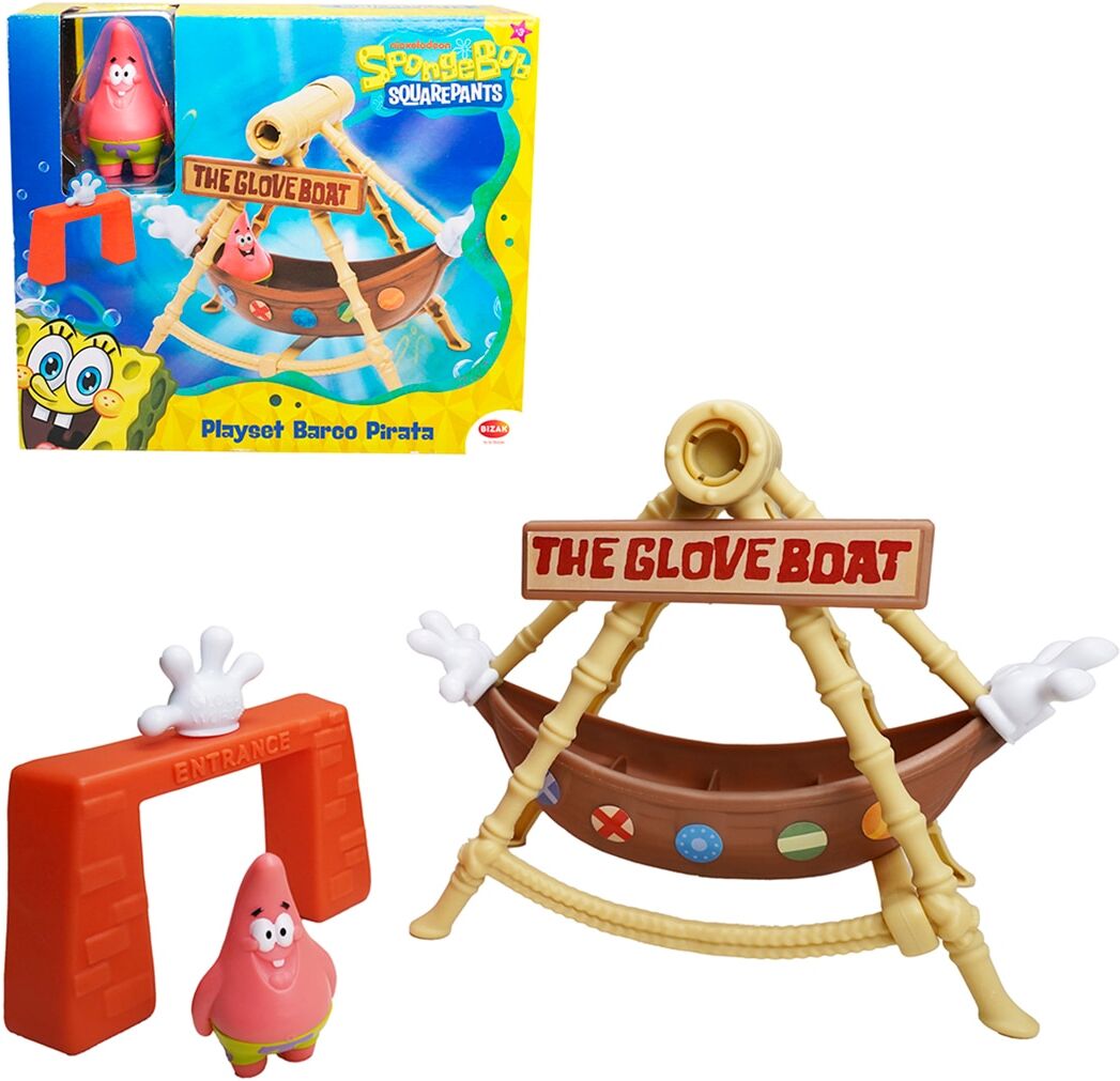 Bizak Playset barco pirata Bob Esponja barco pirata con figuras y accesorios .