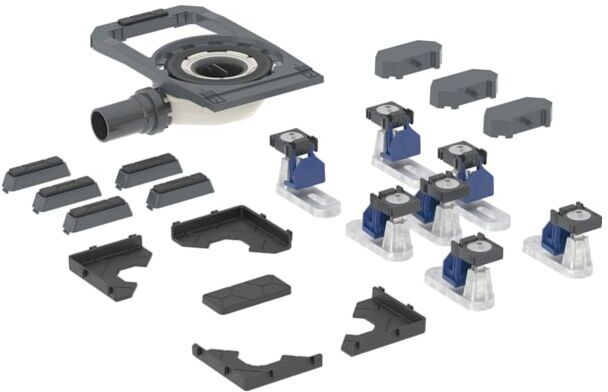 Geberit Duofix Duschwannenablauf 551557001 mit 7 Füßen, Sperrwasserhöhe 30mm