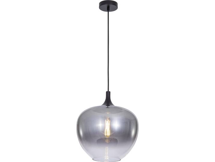 Pendellampe Tiara Schwarz/Grau Metall/Glas B 29 cm