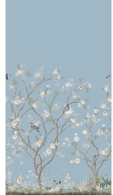 Ronald Redding Lingering Garden Sky Blue Wall Mural