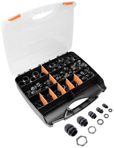 Quadrios 2102CA110 Kabelverschraubung Sortiment PA66 Schwarz (RAL 9005) 1 Set