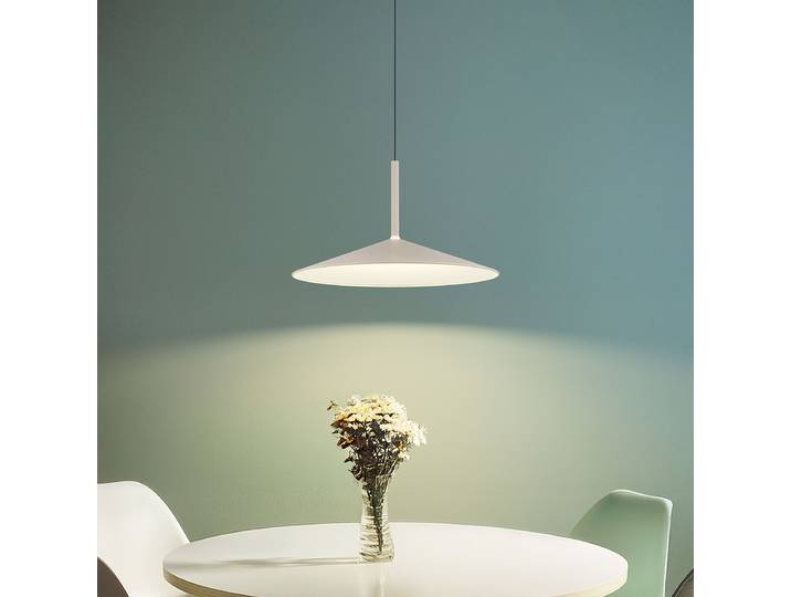 Suspension MELDA Ø 48cm Beige/Beige Matériau : Métal, Matière plastique Surface en métal : Laqué Type de matière synthétique : Verre acrylique