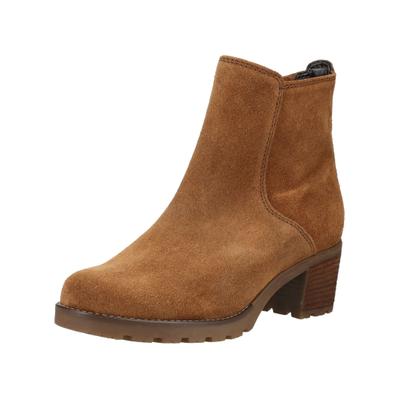 Stiefelette GABOR "Gabor Stiefelette Veloursleder", Damen, Gr. 42, cognac, Veloursleder, Schuhe Stiefelette