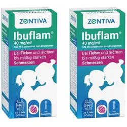 Ibuflam Fiebersaft 40 mg/ml Doppelpack 2X100 ml Suspension zum Einnehmen