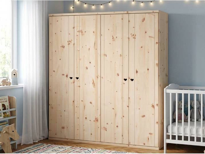 Zirbenschrank „Egon“ 4-türig Massivholz Zirbe