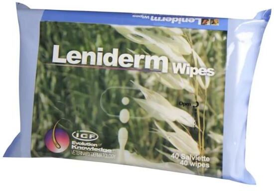 Leniderm Wipes Salviettine Umidificate Per Cani E Gatti 40 Salviettine