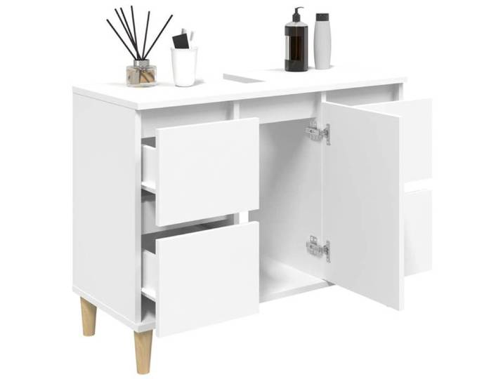 Cabinet/Armoire d'évier - NGM - Elégant Design - blanc 80x33x60 cm bois d'ingénierie 20879347919