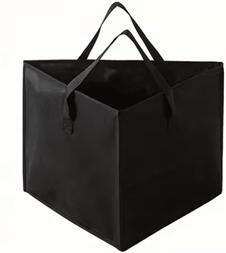 Uplift Curations Fabric Triangle Closet Storage Organizer Hanger Bag Space Saving Wardrobe Accessory black