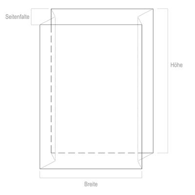 VEPATIM 3 Seitenfaltensack 700+600x1500mm (500 Liter) LDPE transparent trüb 50 my