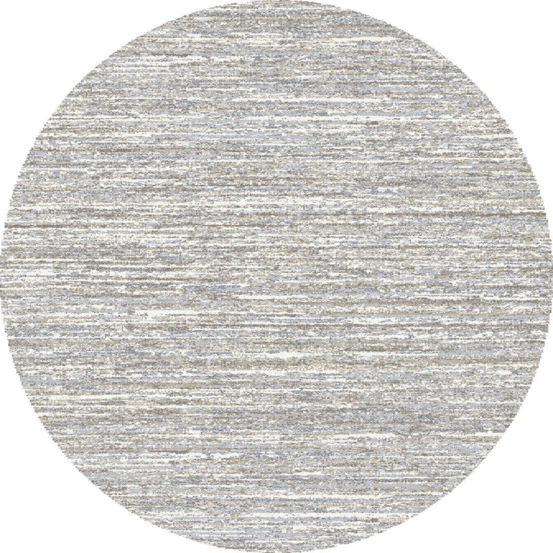 Mercury Powley Striped Area Rug Beige Runner 67 x 140cm