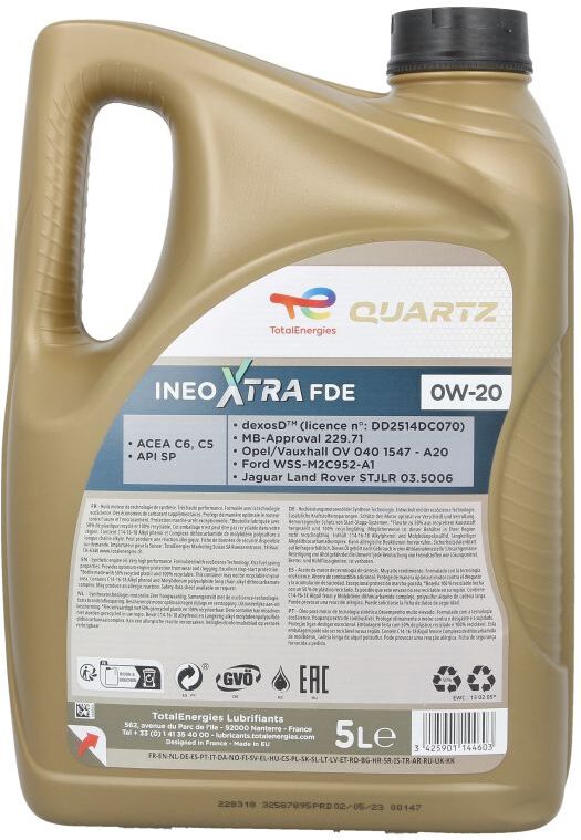 Motoröl TotalEnergies 2228318 Quartz XTRA 0W20 5L