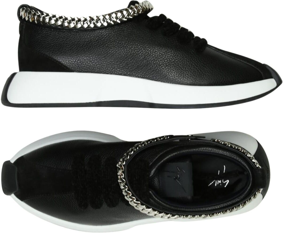 Giuseppe Zanotti Herren Sneaker, Schwarz, Gr. EU 41, Leder - Second Hand