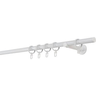 Gardinenstange MYDECO "20mm Match Wandträger 12 cm", weiß, L:360cm, Gardinenstangen
