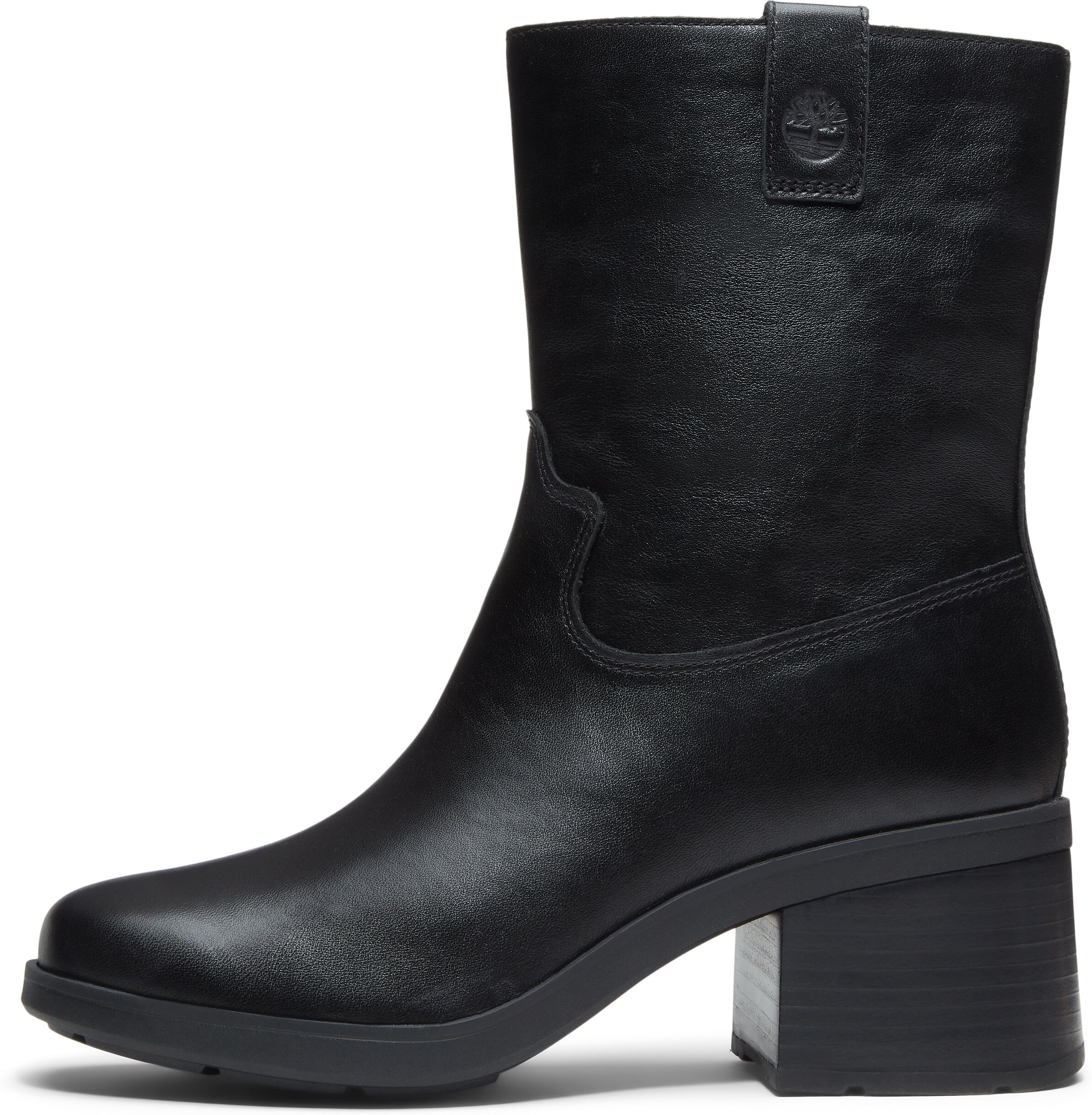 Stiefelette TIMBERLAND "BELLEVAUX - MID ZIP UP BOOT", Damen, Gr. 37, Synthetik, schwarz full grain, Leder, Schuhe Stiefelette schwarz full grain 37, Synthetik