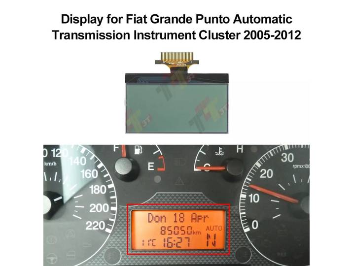 Écran LCD de tableau de bord pour Fiat Punto Grande Punto Fiorino Doblò Linea et Qubo, groupe d'instruments de Transmission automatique