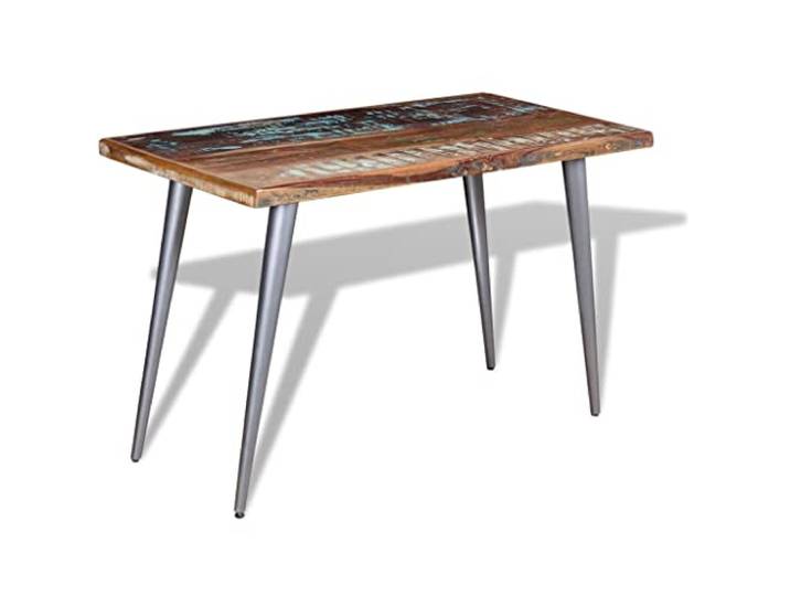 KGHERMDF Esstisch Altholz Massiv 120x60x76 cm Handgefertigt, Vintage-Stil, Robust, Langlebig, Einzigartige Holzmaserung