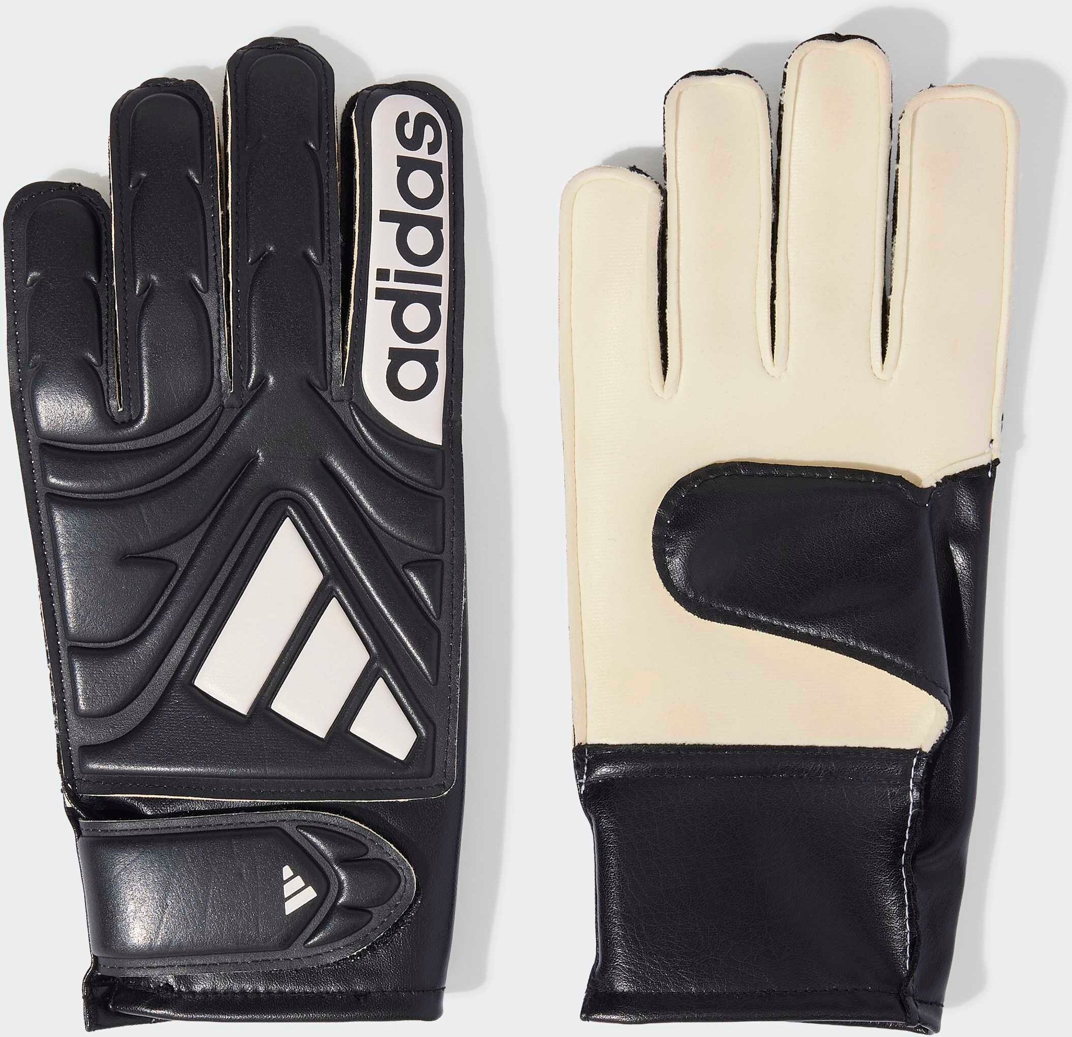 Torwarthandschuhe ADIDAS PERFORMANCE "COPA CLUB", Gr. 5, schwarz-weiss (schwarz, weiß), Obermaterial: 100% Polyurethan. Futter Rückenteil: 100% Baumwolle. Innenfutter: 100% Polyester. Rückenteil: 100% Gummi, Handschuhe Torwarthandschuhe, für Kinder und Ju