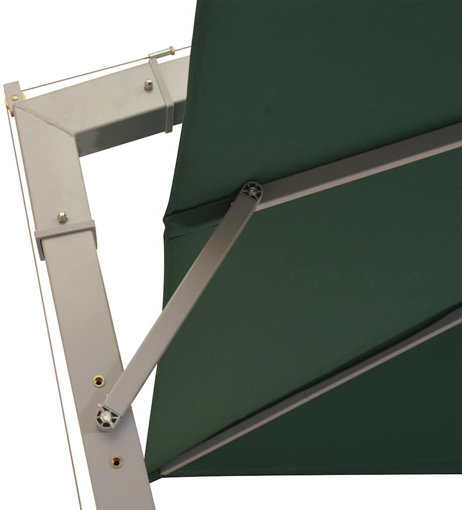vidaXL Parasol suspendu avec poteau en aluminium 300x300 cm vert