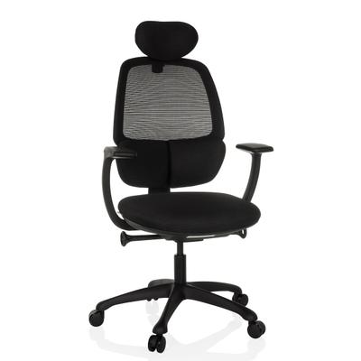 Bürostuhl / Drehstuhl RI-COVER Netzstoff / Stoff schwarz hjh OFFICE