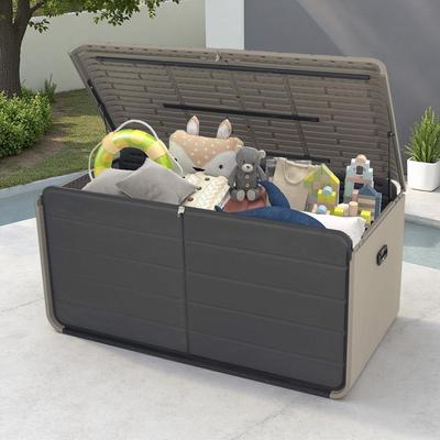 ZWYO HOSIMU Large Heavy-Duty Outdoor Storage Box with Handles and Lock for Patio Furniture, Tools